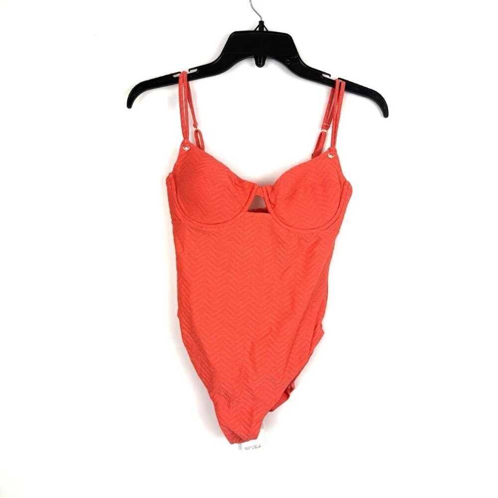 Trina Turk Women’s Orange Underwire One Piece Swimsuit Size 6